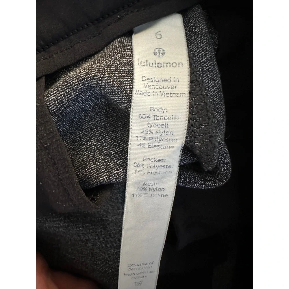 Lululemon Women's City Trek Trouser Pants‎ Grey Heathered Tencel Stretch Size 6